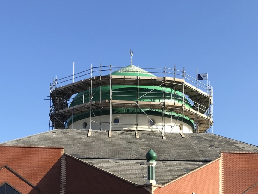 Dome Central Mosque, Leicester - during works